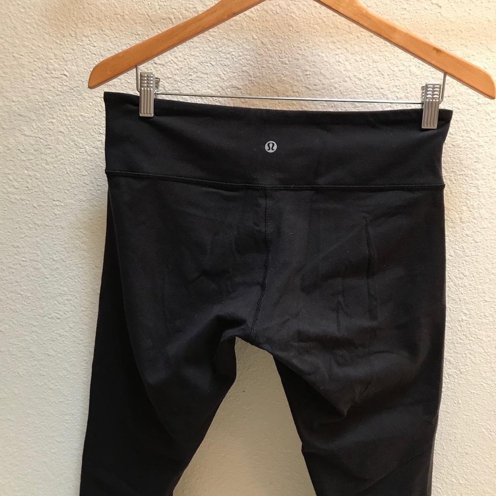 Lululemon Wunder Under III Crop. Black Size 10. Mid-rise. NWT - Picture 8 of 10